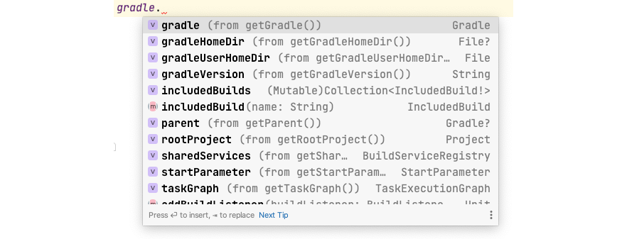 Figure 2.2.2: The API dropdown for  object